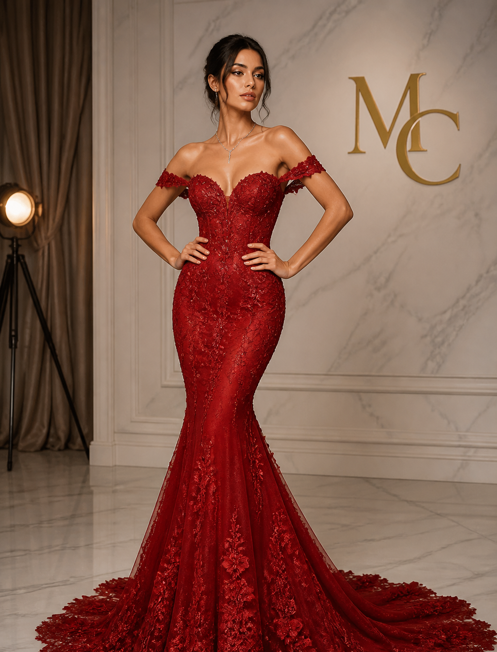 MC THE BLACK DIAMOND sweetheart long sleeve prom dress with side design, elegant evening gown for special occasions