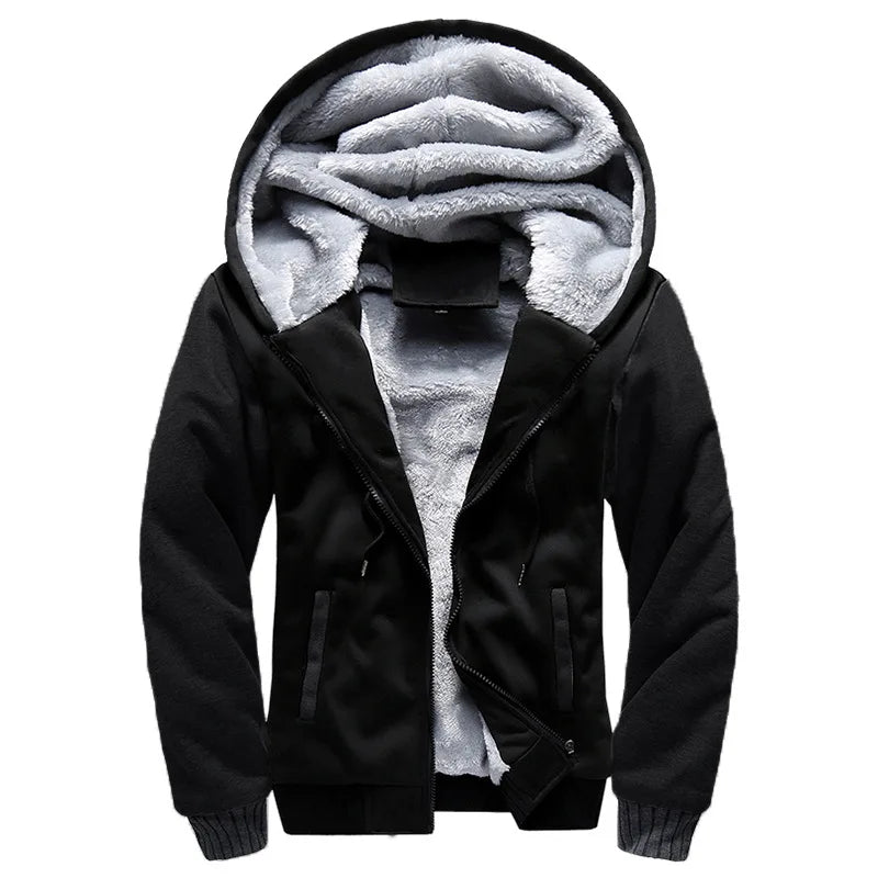 Men's camouflage winter jacket with fleece lining, long sleeves, casual hood, and streetwear style from šš ššš š¹šššš š»š