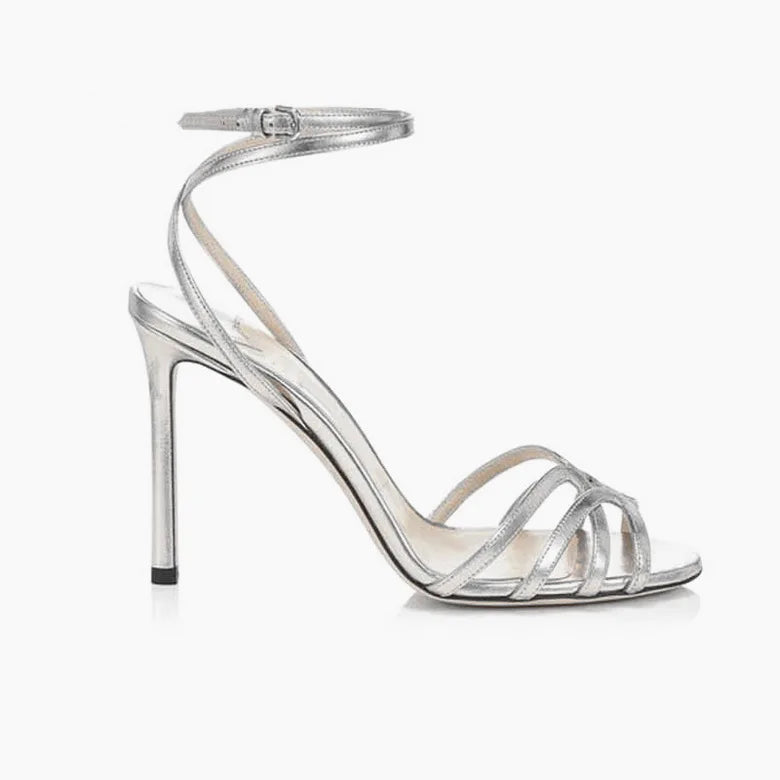 European FHC women’s high heel sandals with peep toe, ankle cross straps, summer stage shoes from MC The Black Diamonds.