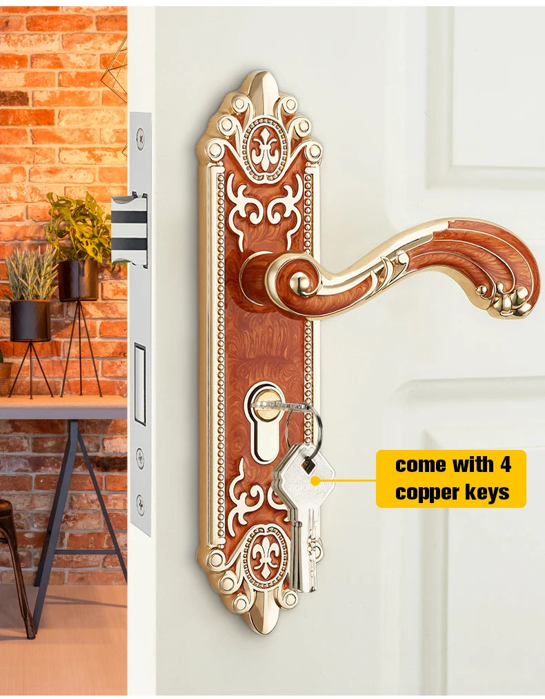 KA European style ivory white door lock with keys, anti-theft security handle, and mute home decor hardware from ๐๐ฎ ๐๐๐ ๐น๐๐๐๐ ๐ป๏ฟฝ