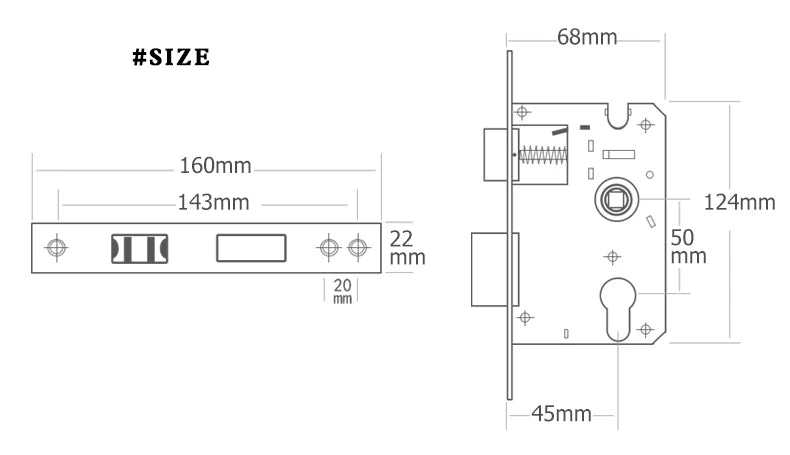 European style gold door lock with keys, ivory white handle, anti-theft security hardware, suitable for entrance doors.