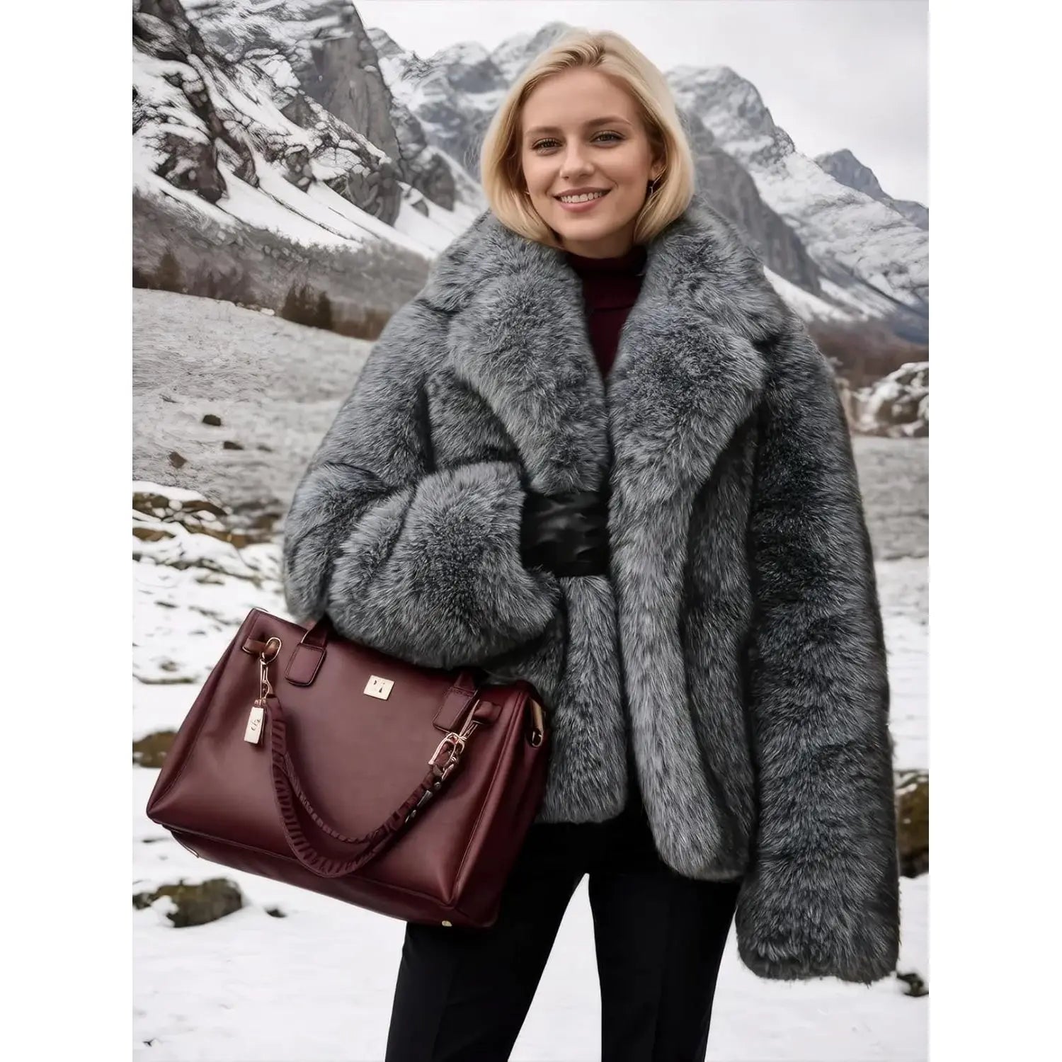 Women's cozy winter jacket by 𝕄𝕔 𝕋𝕙𝕖 𝔹𝕝𝕒𝕔𝕜 𝔻𝕚𝕒𝕞𝕠𝕟𝕕