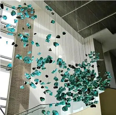 Creative Crystal Stone Pendant Hotel Sales Office Conference Room Sand Table Post-modern Lobby Art Personality Pendant Pendant