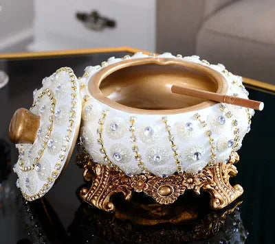 European Resin Diamond Fruit Plate Dried Fruit Candy Dish Tissue Box Ornaments Home Livingroom Table Furnishing Decoration Craft - https://mohammadcollection.com