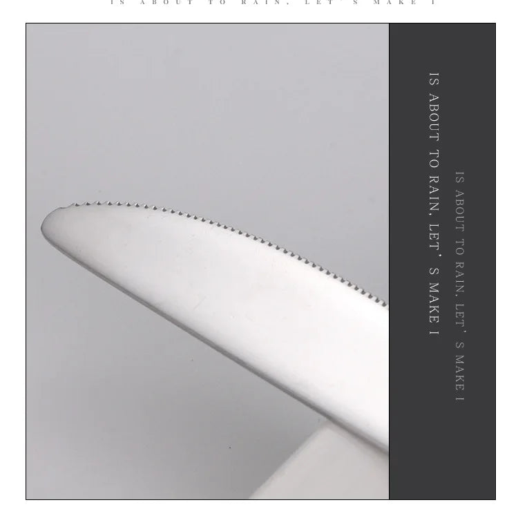 sets of steel knife and fork spoon