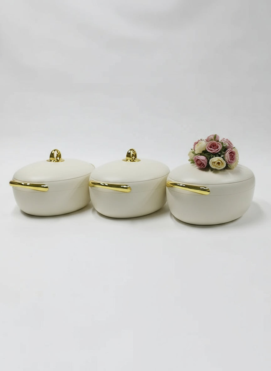 Set of three thickened plastic lunch boxes with food warmers, large capacity kitchen containers from MC THE BLACK DIAMOND.