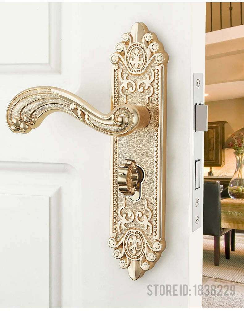 KA European style ivory white door handle with key lock from ๐๐ ๐๐๐ ๐น๐๐๐๐ ๐ป๐๐๐๐