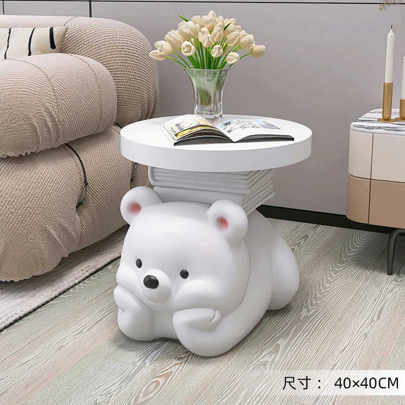 Cream bear living room floor ornaments, home accessories, TV cabinet, sofa side coffee table, bedside table, housewarming gift - 𝕄𝕮 𝕋𝕙𝕖 𝔹𝕝𝕒𝕔𝕜 𝔻𝕚𝕒𝕞𝕠𝕟𝕕