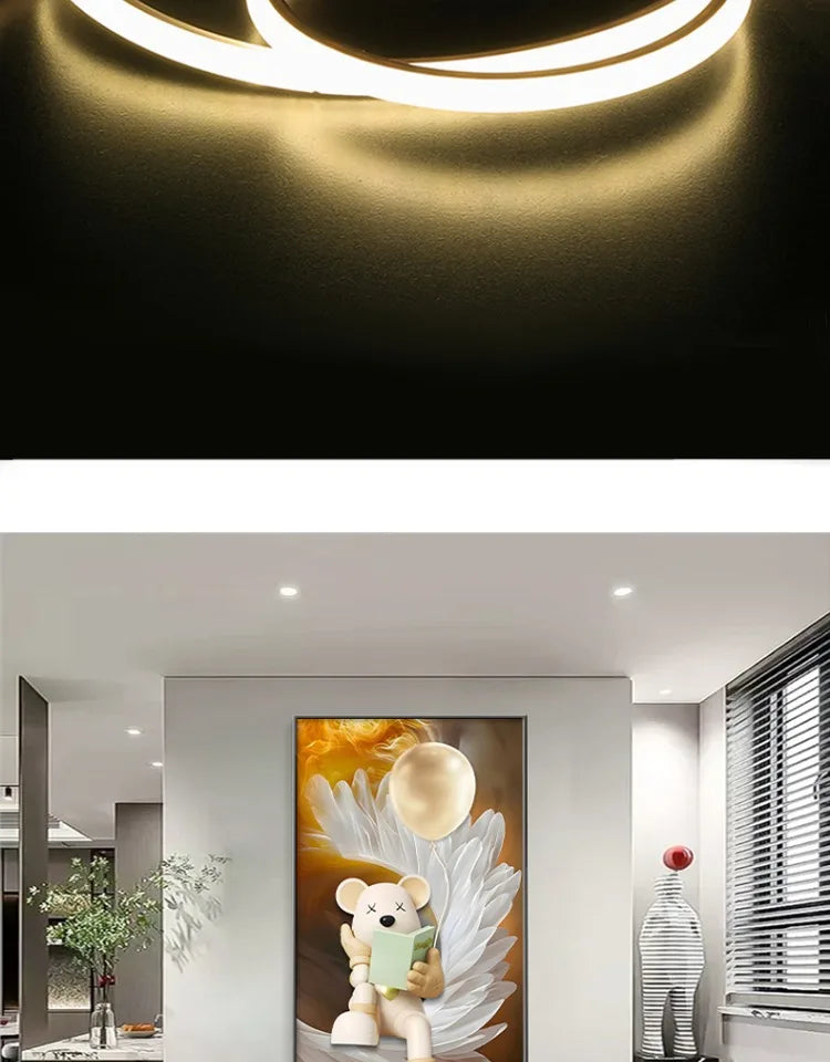 Modern wall decor LED painting poster by MC THE BLACK DIAMOND, featuring contemporary design for living room decoration.