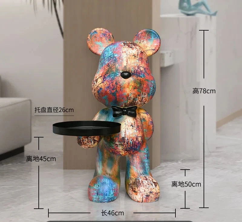 Home Decor Creative Doll Bear Floor Ornament Living Room Trend Soft Decoration Welcome Reception Storage Tray Animal Statue Gift - ๐๐ฎ ๐๐๐ ๐น๐๐๐๐ ๐ป๐๐๐๐ ๐๐