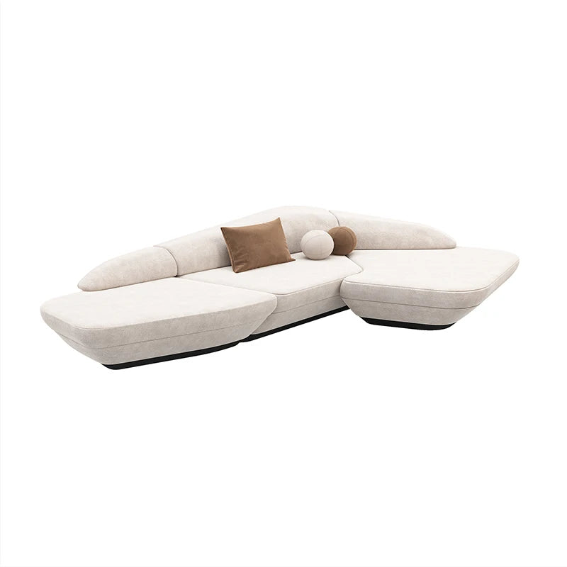 MC THE BLACK DIAMOND curved luxury leisure reception corner sofa, elegant sectional sofa with plush cushions and modern design.