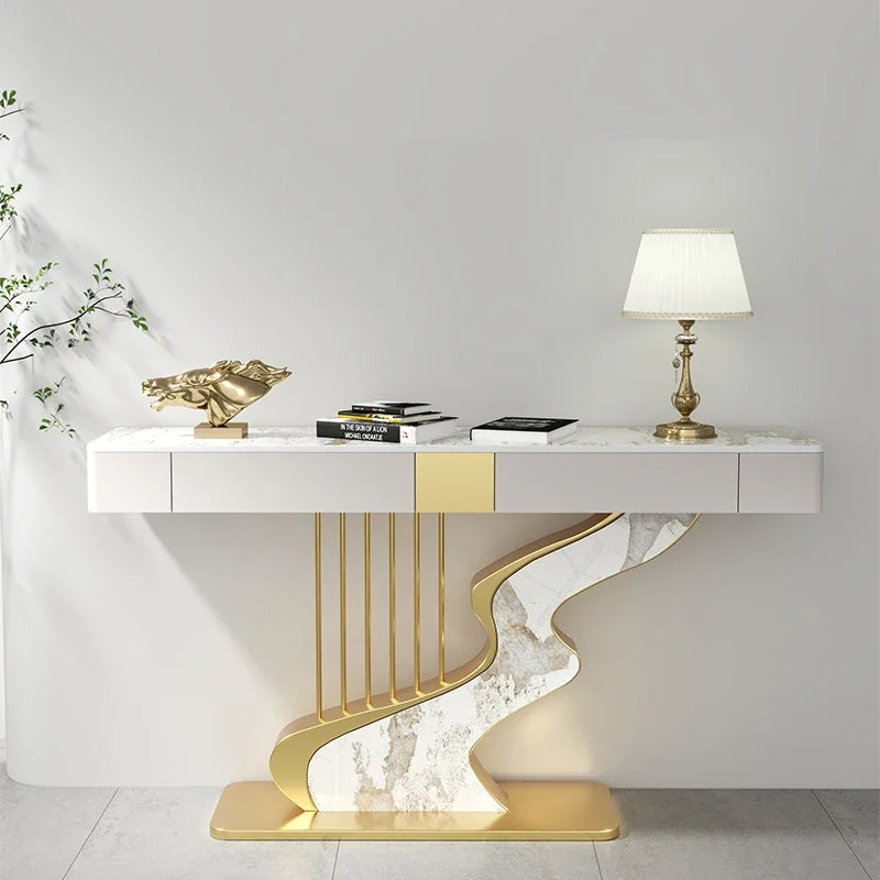 Modern MC Black Diamond midcentury metal console table with sleek design and sturdy frame, perfect for entryways or living rooms.