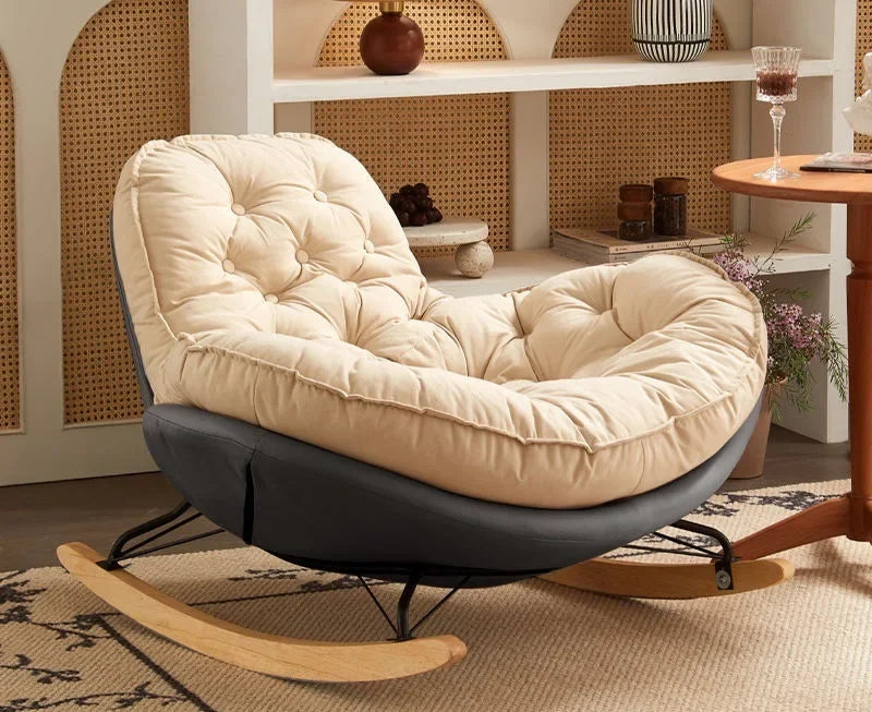 Home Balcony Casual Rocking Chair Lounge Comfortable Sofa Iving Room Bedroom Nordic Luxury Furniture Chaise Lounge Accessories - https://mohammadcollection.com