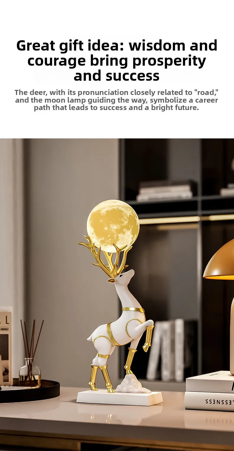 Nordic Luxury Decor Lucky Deer figurine by 𝕄𝕮 𝕋𝕙𝕖 𝔹𝕝𝕒𝕔𝕜 𝔻𝕚𝕒𝕞𝕠�