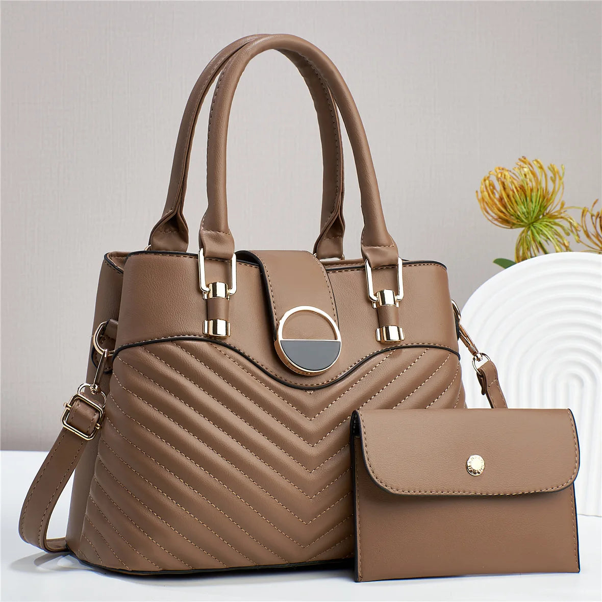 Luxury women's large capacity handbag by MC The Black Diamonds, soft leather crossbody tote with casual shoulder style.