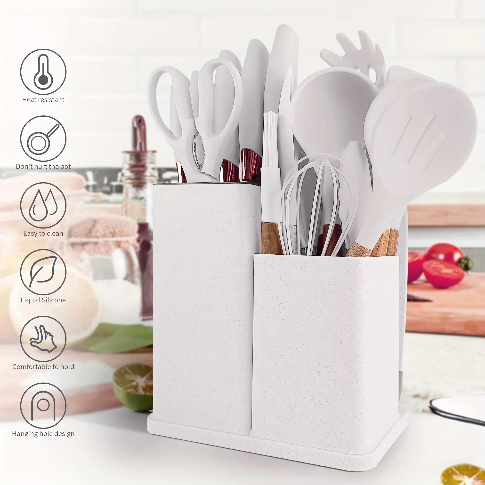 19-piece non-stick silicone kitchen utensil set from ๐๐ ๐๐๐ ๐น๐๐๐๐ ๐ป๐๐๐๐ ๏ฟฝ