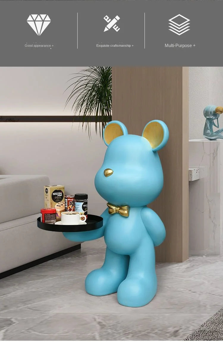 Home Decor Creative Doll Bear Floor Ornament Living Room Trend Soft Decoration Welcome Reception Storage Tray Animal Statue Gift - ๐๐ฎ ๐๐๐ ๐น๐๐๐๐ ๐ป๐๐๐๐ ๐๐