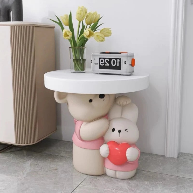 Cream Style Home Decor Parent-child Bear Statue Coffee Table Creative Livingroom Sofa Side Table Bedroom Bedside Table Furniture - ๐๐ฎ ๐๐๐ ๐น๐๐๐๐ ๐ป๐๐๐๐ ๐๐