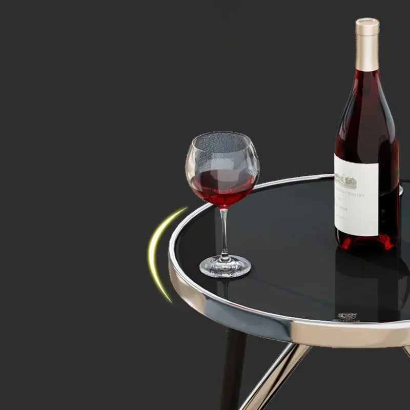 Sofa Side Table for Living Room Modern Center Tables Glass Stainless Steel Round End Table Nordic Luxury Coffee Table Decoration - https://mohammadcollection.com