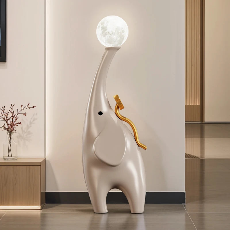 Modern MC THE BLACK DIAMOND elephant sculpture for home decor, creative animal statue suitable for living room and gift.
