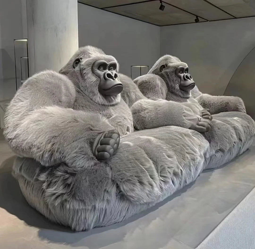 A Custom Internet celebrity modern gorilla King Kong designer creative design living room leather sofa sofa - https://mohammadcollection.com