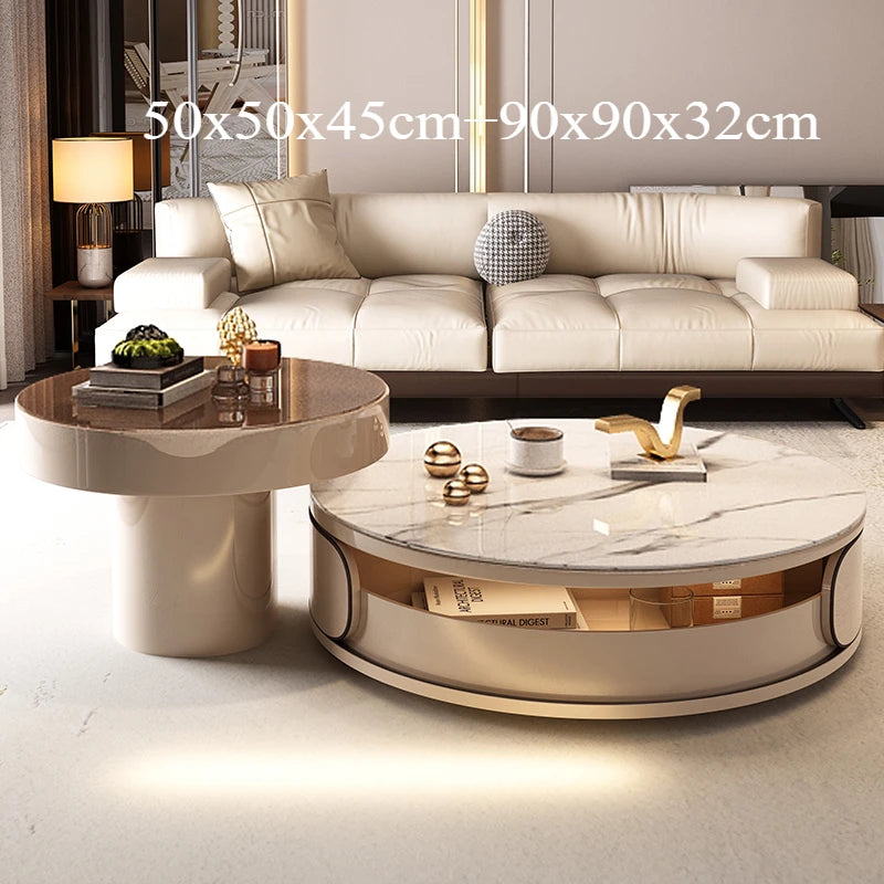 Minimalist Nordic-style coffee table by MC THE BLACK DIAMOND, featuring sleek storage design and modern aesthetic for living rooms.