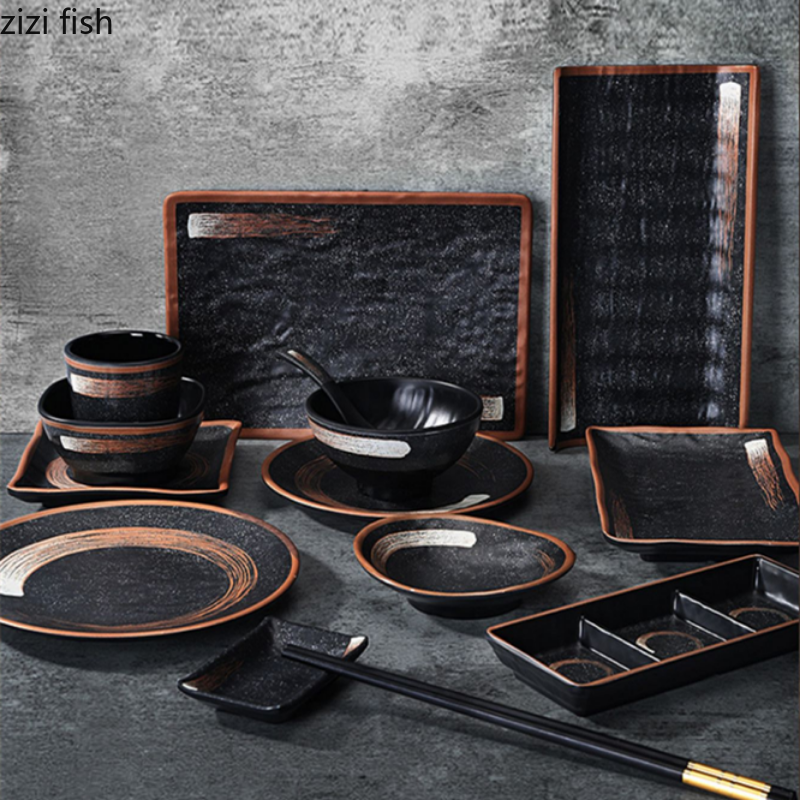 Melamine dinner plate set by 𝕄𝕔 𝕋𝕙𝕖 𝔹𝕝𝕒𝕔𝕜 𝔻𝕚𝕒𝕞𝕠𝕟�