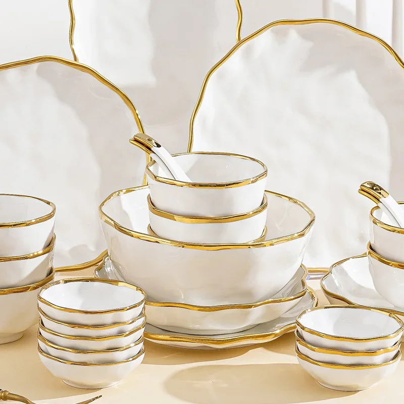 Nordic ceramic noodle and steak plates set by 𝕄𝕔 𝕋𝕙𝕖 𝔹𝕝𝕒𝕔𝕜 𝔻𝕚𝕒𝕞𝕠�