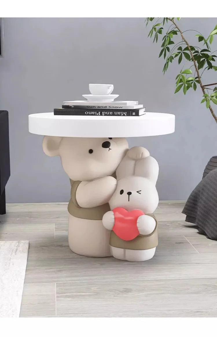 Cream Style Home Decor Parent-child Bear Statue Coffee Table Creative Livingroom Sofa Side Table Bedroom Bedside Table Furniture - ๐๐ฎ ๐๐๐ ๐น๐๐๐๐ ๐ป๐๐๐๐ ๐๐
