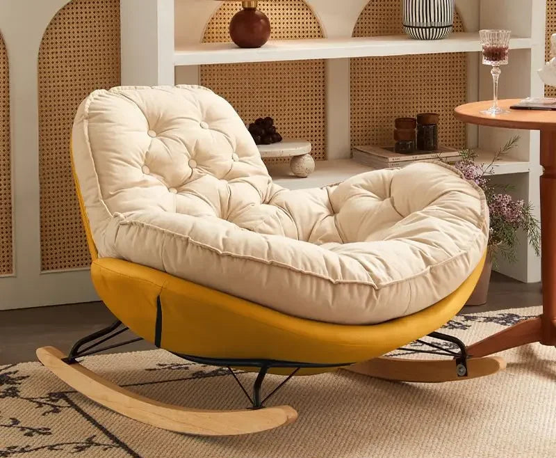 Home Balcony Casual Rocking Chair Lounge Comfortable Sofa Iving Room Bedroom Nordic Luxury Furniture Chaise Lounge Accessories - https://mohammadcollection.com