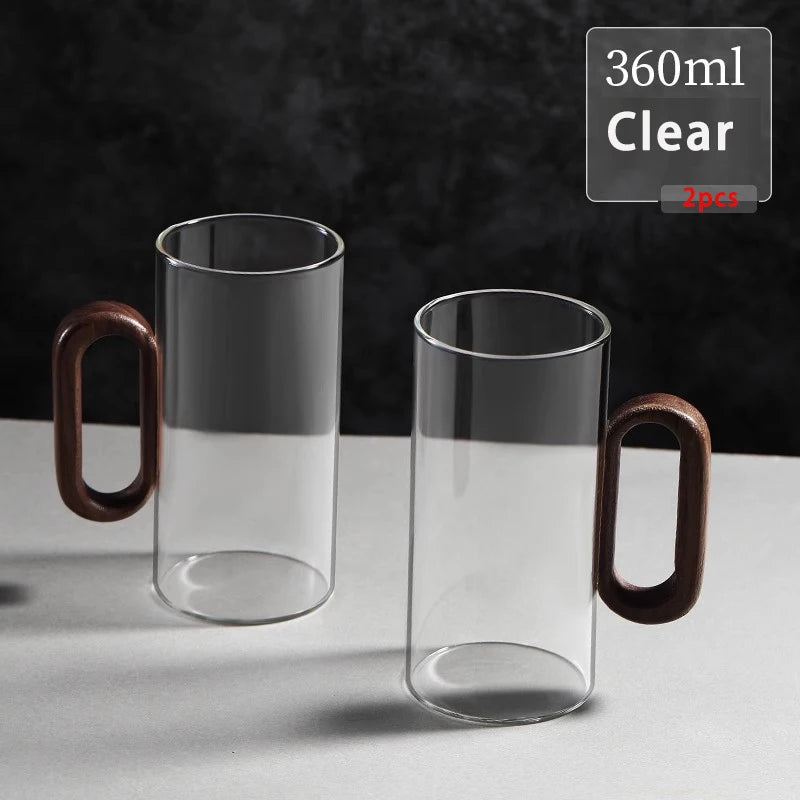 Glass mug with wooden handle from ๐๐ ๐๐๐ ๐น๐๐๐๐ ๐ป๐๐๐๐ ๐๏ฟฝ