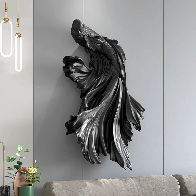 Nordic Home Wall Decor Fighting Fish sculpture by ๐๐ ๐๐๐ ๐น๐๐๐๐ ๐ป๐๐๐๐ ๏ฟฝ
