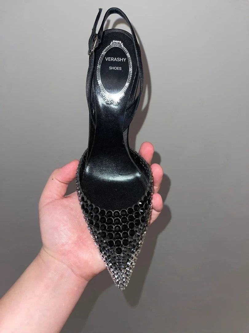 Luxury Rhinestones gradient slingback heels by 𝕄𝕔 𝕋𝕙𝕖 𝔹𝕝𝕒𝕔𝕜 𝔻𝕚𝕒𝕞𝕠𝕟