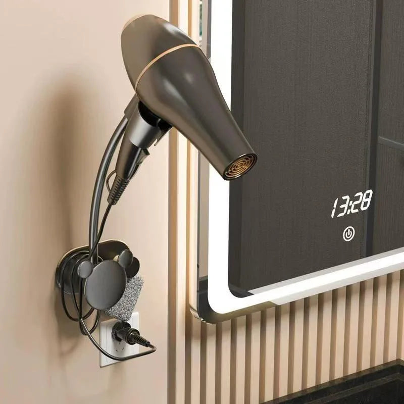 Wall-mounted hair dryer holder and bathroom shelf by 𝕄𝕔 𝕋𝕙𝕖 𝔹𝕝𝕒𝕔𝕜 𝔻𝕚𝕒𝕞𝕠�