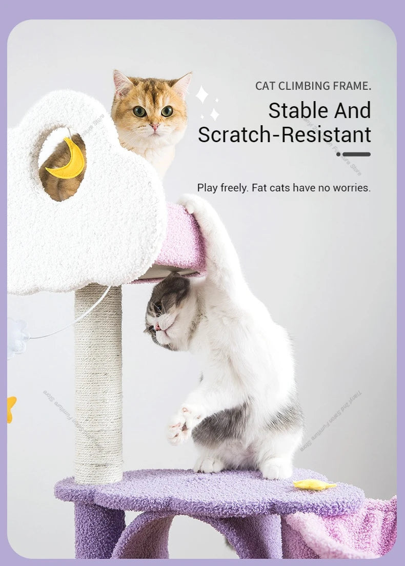 Designers Denmark Cat Climbing Frame Nordic Luxury Space Capsule Cat Tree Scratching Post Cat Castle Pet Products Árbol Gato FYC