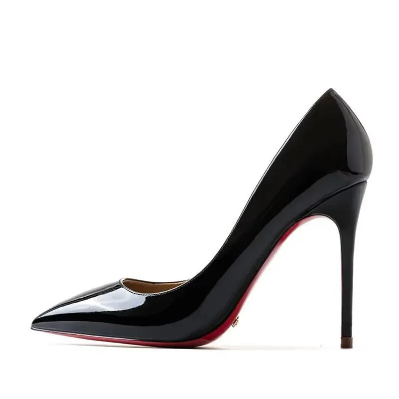 Plus size red women's pumps with pointed toes, rubber soles, high heels, suitable for dressy events by ๐๐ ๐๐๐ ๐น๐๐๐๐ ๐ป๏ฟฝ
