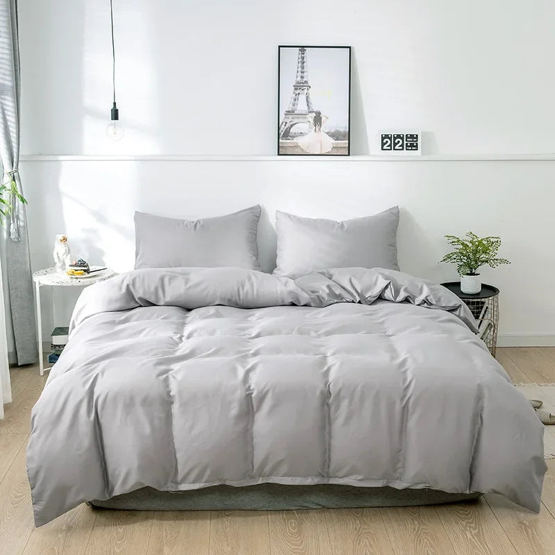 Nordic solid color sanding duvet cover from 𝕄𝕔 𝕋𝕙𝕖 𝔹𝕝𝕒𝕔𝕜 𝔻𝕚𝕒𝕞𝕠𝕟