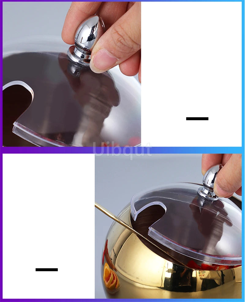 Stainless steel oblique-mouthed sauce bowl with lid by ๐๐ ๐๐๐ ๐น๐๐๐๐ ๐ป๐๐๐๏ฟฝ