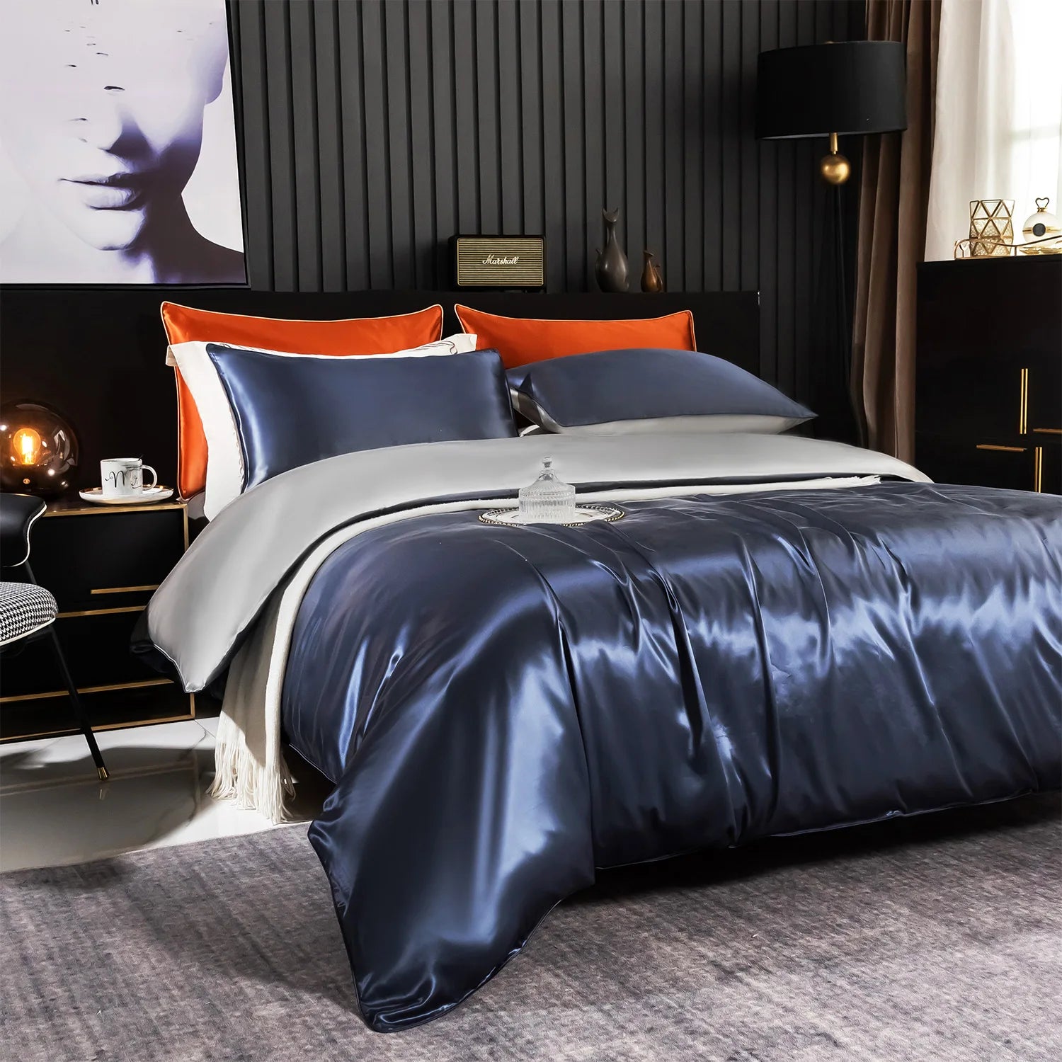 DISANGNI 22 Momme 6A Mulberry Silk Duvet Cover – Reversible A/B Design | OEKO-TEX Certified Luxury Bedding - https://mohammadcollection.com