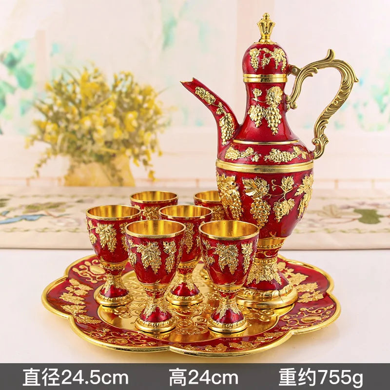 European retro palace wine flask set by 𝕄𝕔 𝕋𝕙𝕖 𝔹𝕝𝕒𝕔𝕜 𝔻𝕚𝕒𝕞𝕠𝕟�