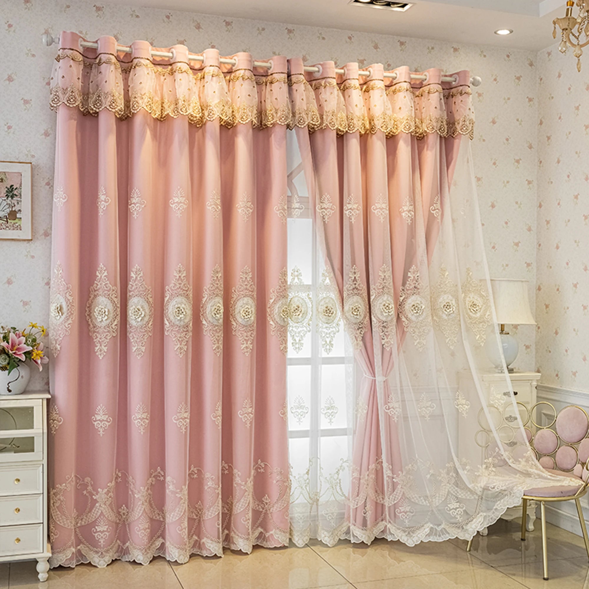 Pink chenille curtains by ๐๐ ๐๐๐ ๐น๐๐๐๐ ๐ป๐๐๐๐ ๐๐