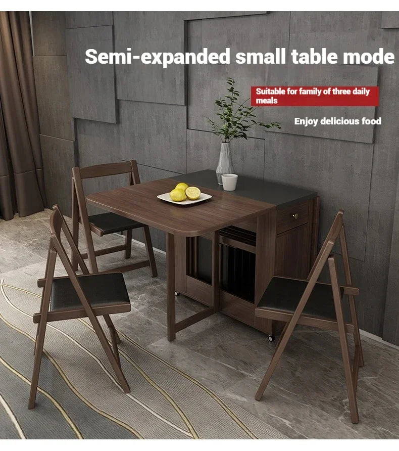 Folding wooden table for kids' study and dining, black finish, by MC THE BLACK DIAMOND, ideal for children's rooms.