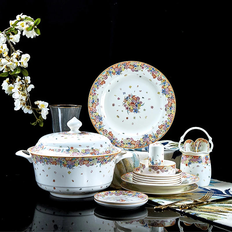 Set of 50-piece porcelain dinnerware from ๐๐ ๐๐๐ ๐น๐๐๐๐ ๐ป๐๐๐๐ ๏ฟฝ