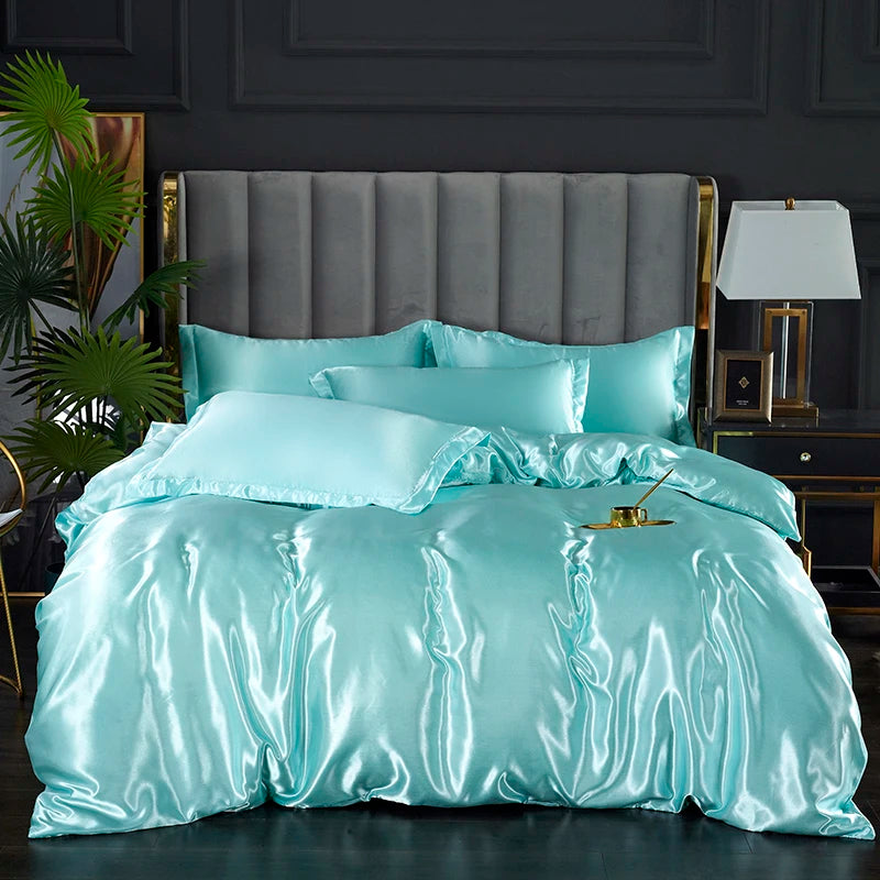 3-piece silky satin duvet cover set by 𝕄𝕔 𝕋𝕙𝕖 𝔹𝕝𝕒𝕔𝕜 𝔻𝕚𝕒𝕞𝕠𝕟