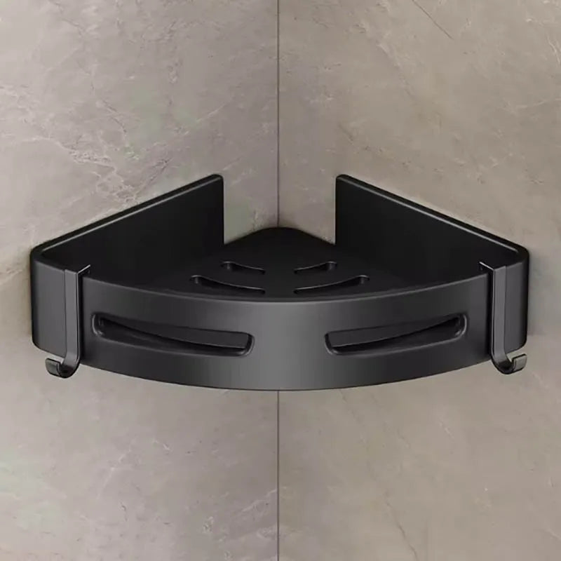 Bathroom Shelf Corner Space Aluminum Bathroom Triangle Basket Shower Room Storage Rack Wall Mounted - https://mohammadcollection.com