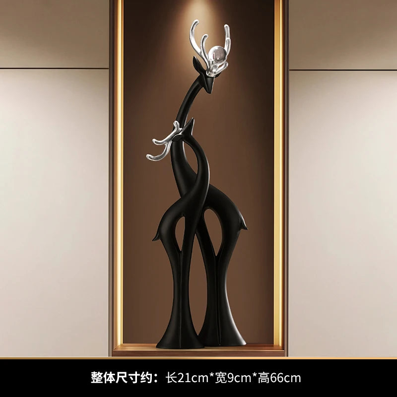 Modern Simple Home Decor Couple Deer Figurine Ornament Light Luxury Living Room TV Cabinet Entrance Desk Decoration Wedding Gift - ๐๐ฎ ๐๐๐ ๐น๐๐๐๐ ๐ป๐๐๐๐ ๐๐