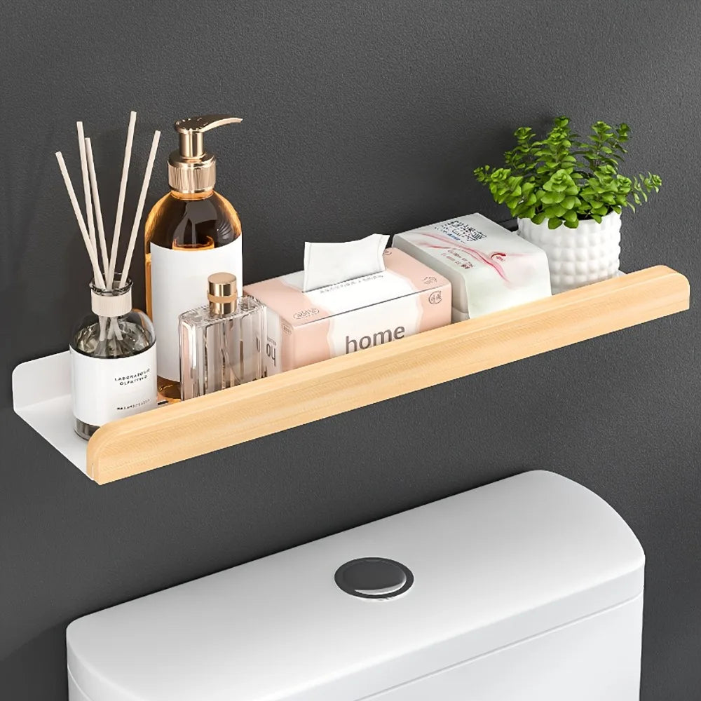 1PC Wall Mounted Shelf No Drilling Bathroom Storage Organizer for Shampoo Home Hotel Use Bathroom Accessories Floating Shelf - https://mohammadcollection.com