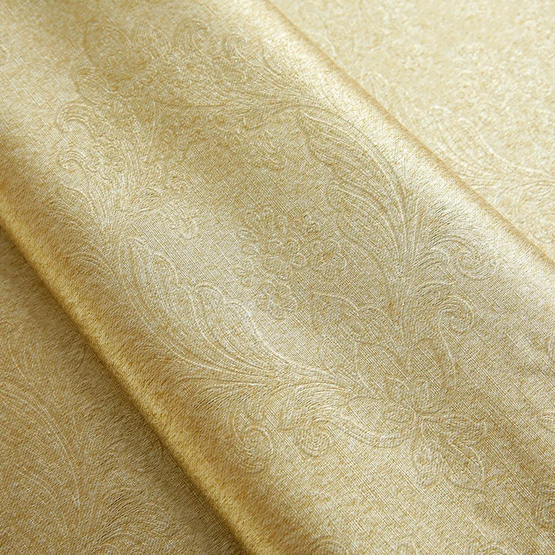 Elegant Double-Layer Curtains with Embossed Base & 3D Embroidered Detailing Decorative Blackout Drapes for Bedroom/Living Room - https://mohammadcollection.com