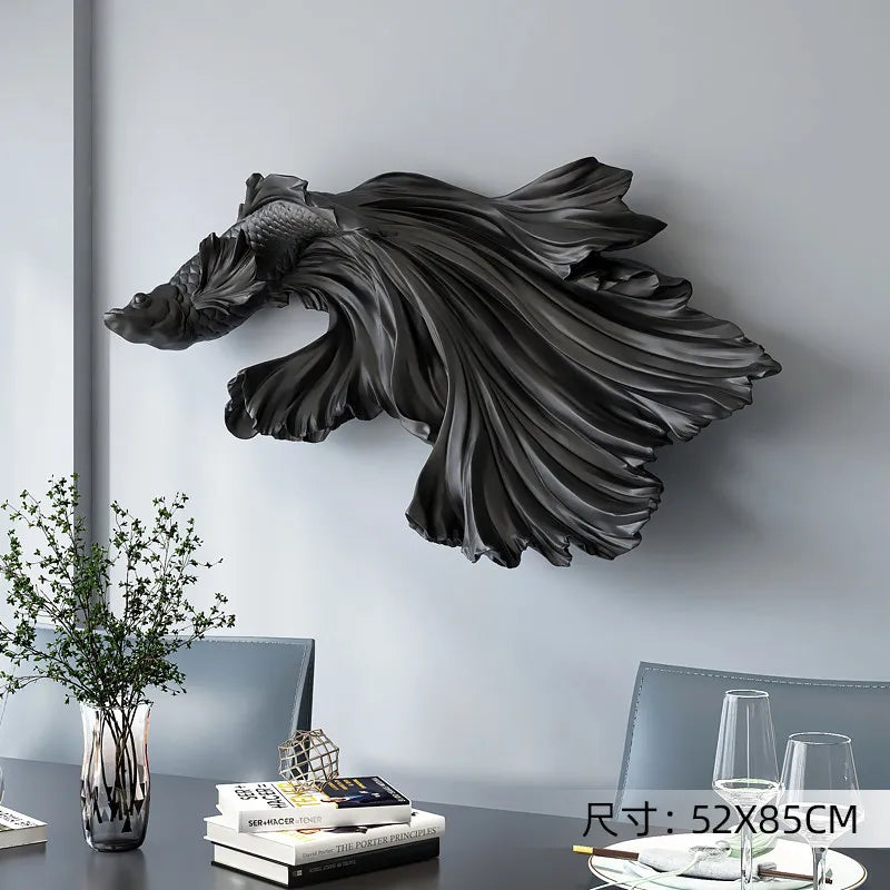 Nordic Home Wall Decor sculpture of fighting fish by ๐๐ ๐๐๐ ๐น๐๐๐๐ ๐ป๐๐๐๐ ๏ฟฝ