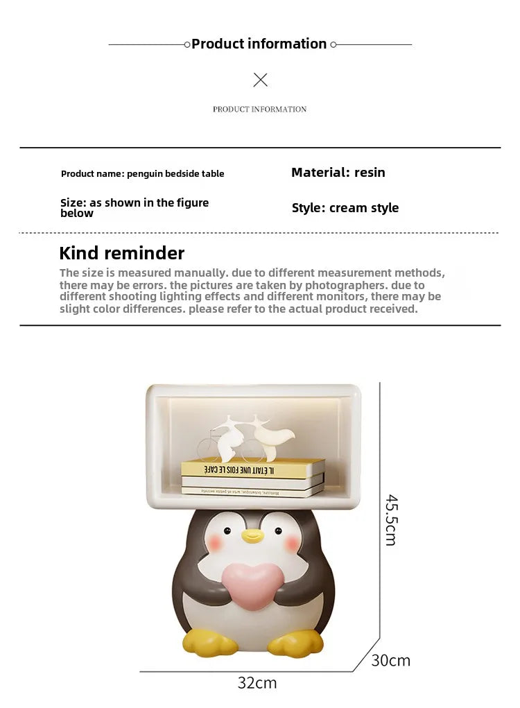 Cute penguin bedside table by MC THE BLACK DIAMOND, children&